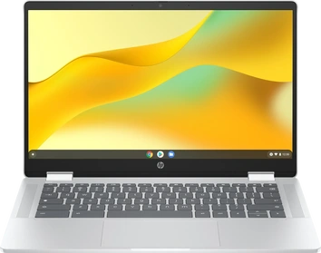 HP Chromebook x360 14b-cd0213ng, Glacier Silver, N100, 4GB RAM, 128GB Flash