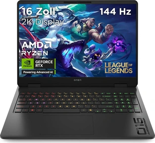 HP OMEN Gaming Laptop 16-ap0493ng, Shadow Black, Ryzen 9 8940HX, 32GB RAM, 1TB SSD, GeForce RTX 5060