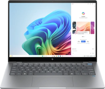 HP OmniBook X AI 14-fe0660ng, Meteor Silver, Snapdragon X Elite - X1E-78-100, 16GB RAM, 1TB SSD