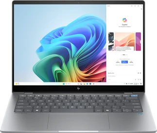 HP OmniBook X AI 14-fe0060ng, Meteor Silver, Snapdragon X Elite - X1E-78-100, 16GB RAM, 1TB SSD