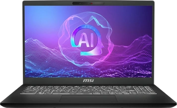 MSI Modern 15 H AI C2HMG-265, Black, Core Ultra 7 255H, 16GB RAM, 512GB SSD