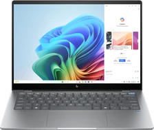 HP OmniBook X AI 14-fe0060ng, Meteor Silver, Snapdragon X Elite - X1E-78-100, 16GB RAM, 1TB SSD