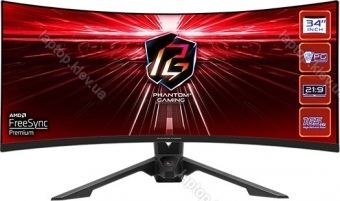ASRock Phantom Gaming PG34WQ15R3A, 34"