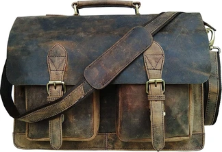 Cuero 15" Vintage Antiquarian leather messenger bag