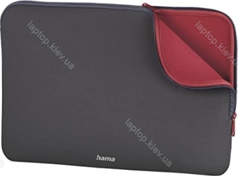 Hama 13.3" notebook-sleeve Neoprene, grey/red