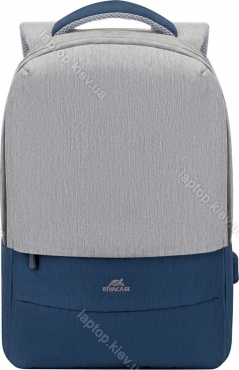RivaCase 7562 Prater anti-theft Laptop backpack 15.6", grey/dark blue 