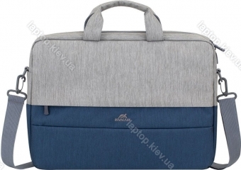 RivaCase Prater anti-theft Laptop bag 15.6", Grey/Dark Blue