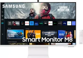 Samsung Smart Monitor M8 M80C Warm White, 27"