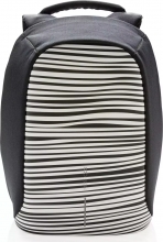 XD Design 14" Bobby Compact Anti theft backpack, black/white Zebramuster