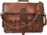 Cuero 18" Vintage leather messenger bag Dark Brown, brown