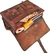 Cuero 18" Vintage leather messenger bag Dark Brown, brown