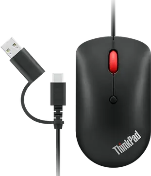 Lenovo ThinkPad USB-C wired Compact Mouse Raven Black, USB