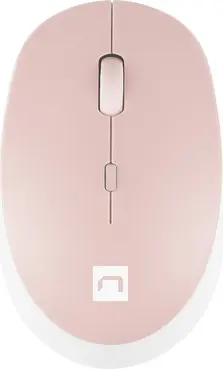 Natec Harrier 2 wireless Mouse white/pink, Bluetooth