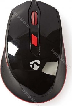 Nedis wireless Mouse with Nano dongle, black/red, USB