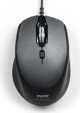Port Designs wired Silent Pro Mouse black, USB