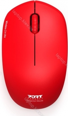Port Designs wireless Mouse Collection red, USB