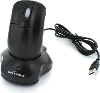 Seal Shield Silver Storm Waterproof wireless Medical Mouse black, AES128 encryption, USB