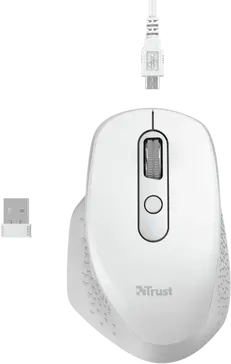 Trust Ozaa rechargeable wireless Mouse white, USB