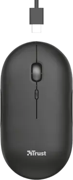 Trust puck wireless Mouse black, USB/Bluetooth