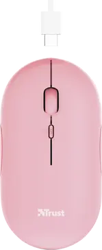Trust puck wireless Mouse pink, USB/Bluetooth
