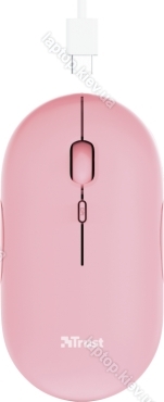 Trust puck wireless Mouse pink, USB/Bluetooth