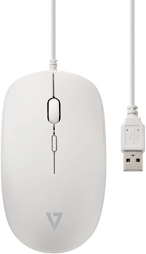 V7 optical mouse white, TÜV/GS certified, USB