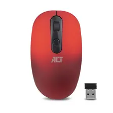 Act wireless Mouse 1200dpi red, USB