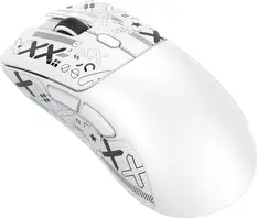 Attack Shark R1 wireless Gaming Mouse white, incl. Grip Tape, USB/Bluetooth