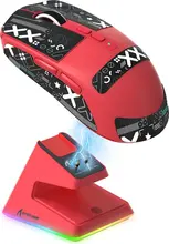 Attack Shark X6 wireless Gaming Mouse red, incl. Grip Tape, USB/Bluetooth