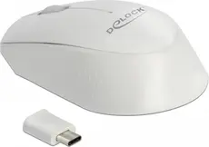 DeLOCK wireless USB-C mini mouse white, USB-C