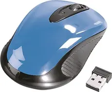 Hama AM-7300 wireless mouse blue/black, USB