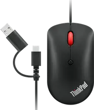 Lenovo ThinkPad USB-C wired Compact Mouse Raven Black, USB