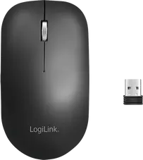 LogiLink Lightweighted wireless travel Mouse black, USB