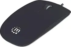 Manhattan Slim Optical Mouse black, USB