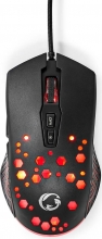 Nedis wired Gaming Mouse with 12 lighting modes, black, USB