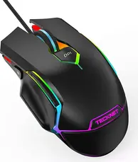 TeckNet wired RGB Gaming Mouse 16000DPI black, USB