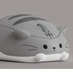 Akko x Waigua Cat Theme wireless Mouse, Gray Mimo, USB