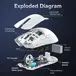 Attack Shark X11 wireless Gaming Mouse white, USB/Bluetooth
