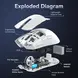 Attack Shark X11 wireless Gaming Mouse white, incl. Grip Tape, USB/Bluetooth
