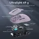 Attack Shark X3 wireless Gaming Mouse lilac, USB/Bluetooth