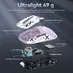 Attack Shark X3 wireless Gaming Mouse lilac, incl. Grip Tape, USB/Bluetooth