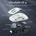 Attack Shark X3 wireless Gaming Mouse white, incl. Grip Tape, USB/Bluetooth
