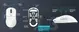 Attack Shark X3Pro wireless Gaming Mouse white, USB/Bluetooth