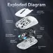 Attack Shark X6 wireless Gaming Mouse black, USB/Bluetooth
