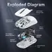 Attack Shark X6 wireless Gaming Mouse red, USB/Bluetooth