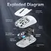 Attack Shark X6 wireless Gaming Mouse white, incl. Grip Tape, USB/Bluetooth