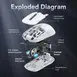 Attack Shark X6 wireless Gaming Mouse black, incl. Grip Tape, USB/Bluetooth