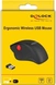 DeLOCK ergonomic mouse black/red, wireless, USB