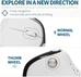 DeLUX Seeker wireless Ergonomic vertical Mouse, white, USB/Bluetooth