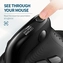 DeLUX Seeker wireless Ergonomic vertical Mouse, black, USB/Bluetooth